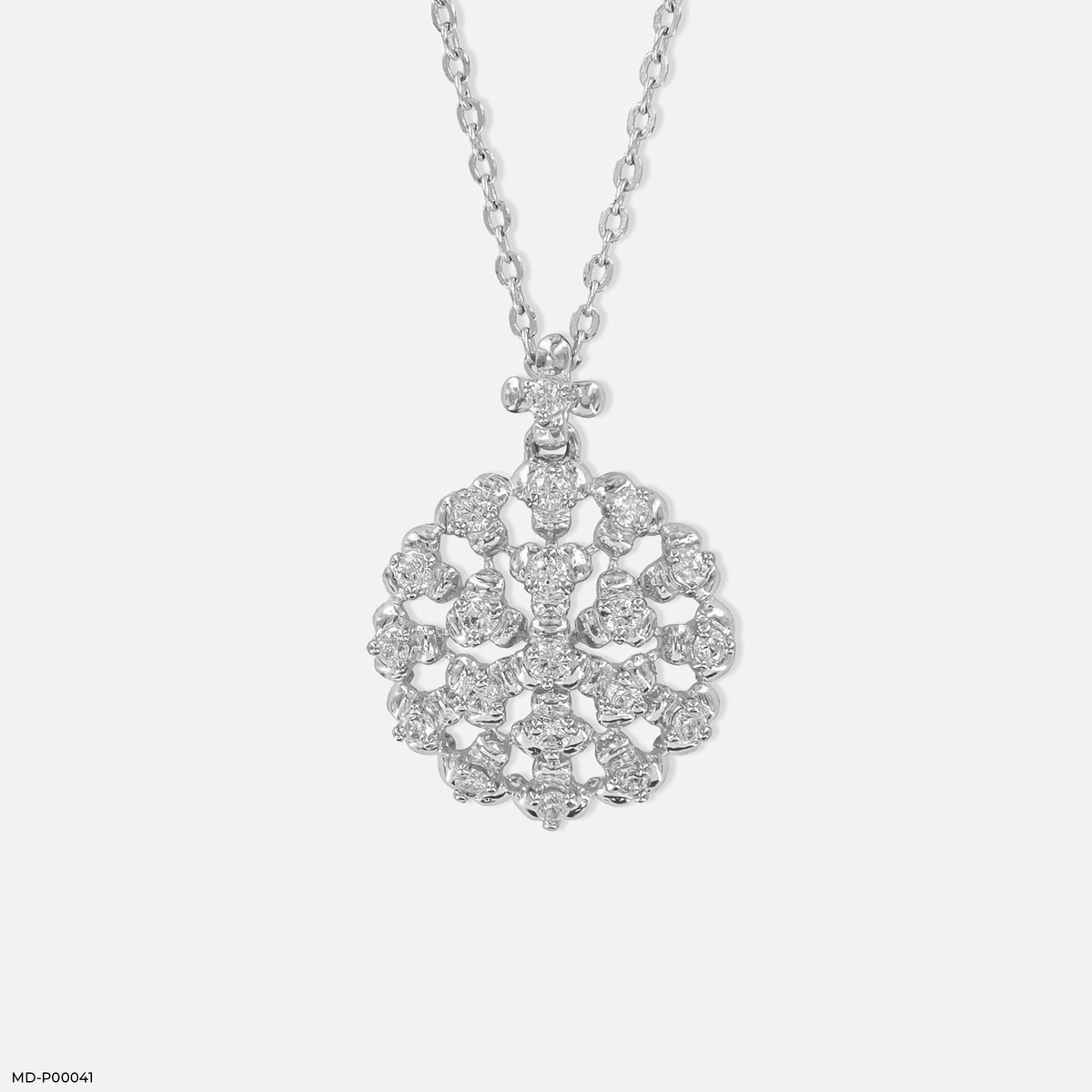 Diamond Cluster Medallion Pendant