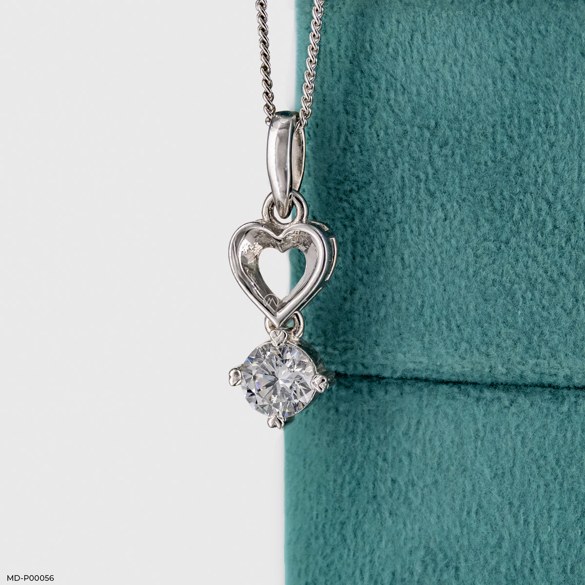 Floating Heart Diamond Pendant