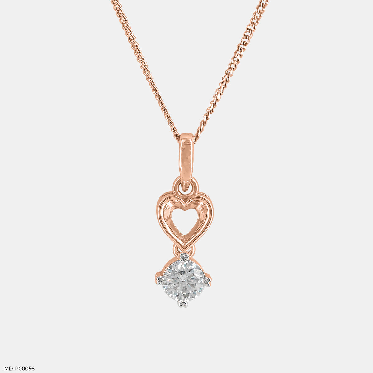 Floating Heart Diamond Pendant