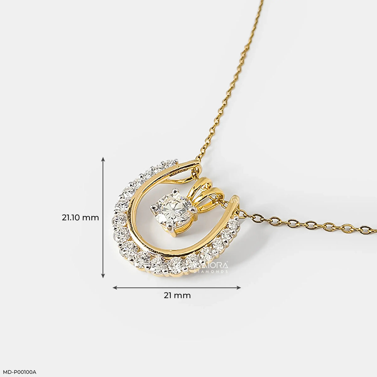 2.15 Carat Solitaire Detachable Lab Diamond Pendant