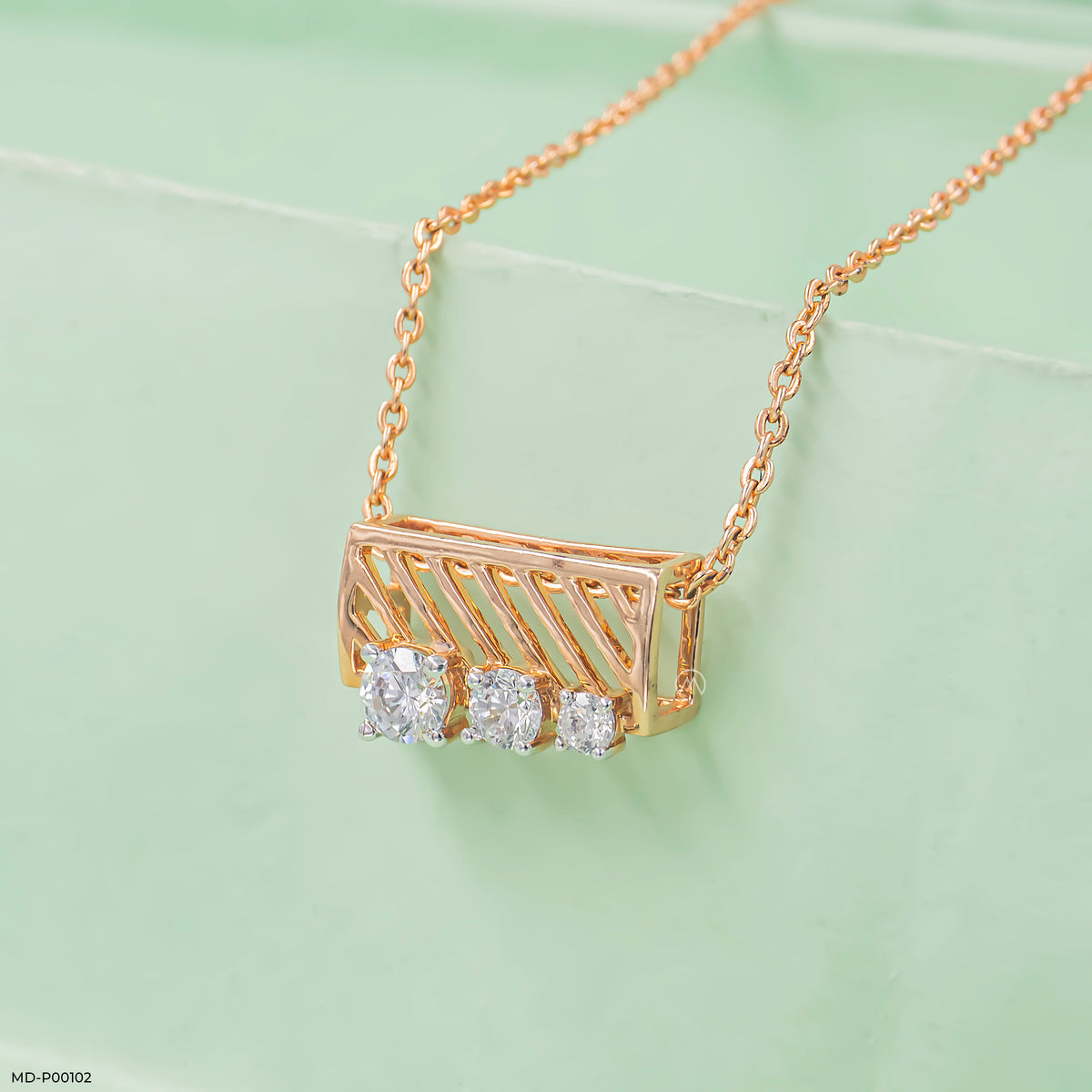 Three-Stone Bar Pendant