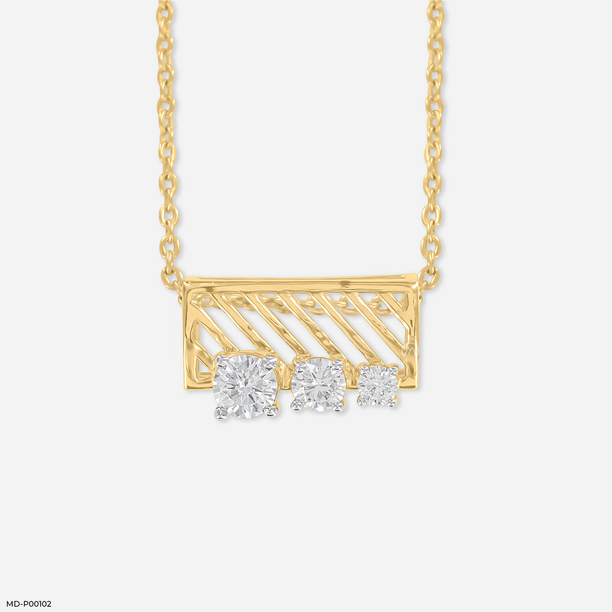 Three-Stone Bar Pendant