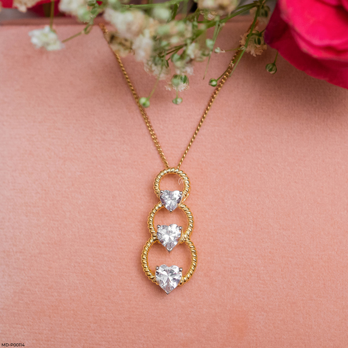 1.5 Carat Hearts Entwined Pendants