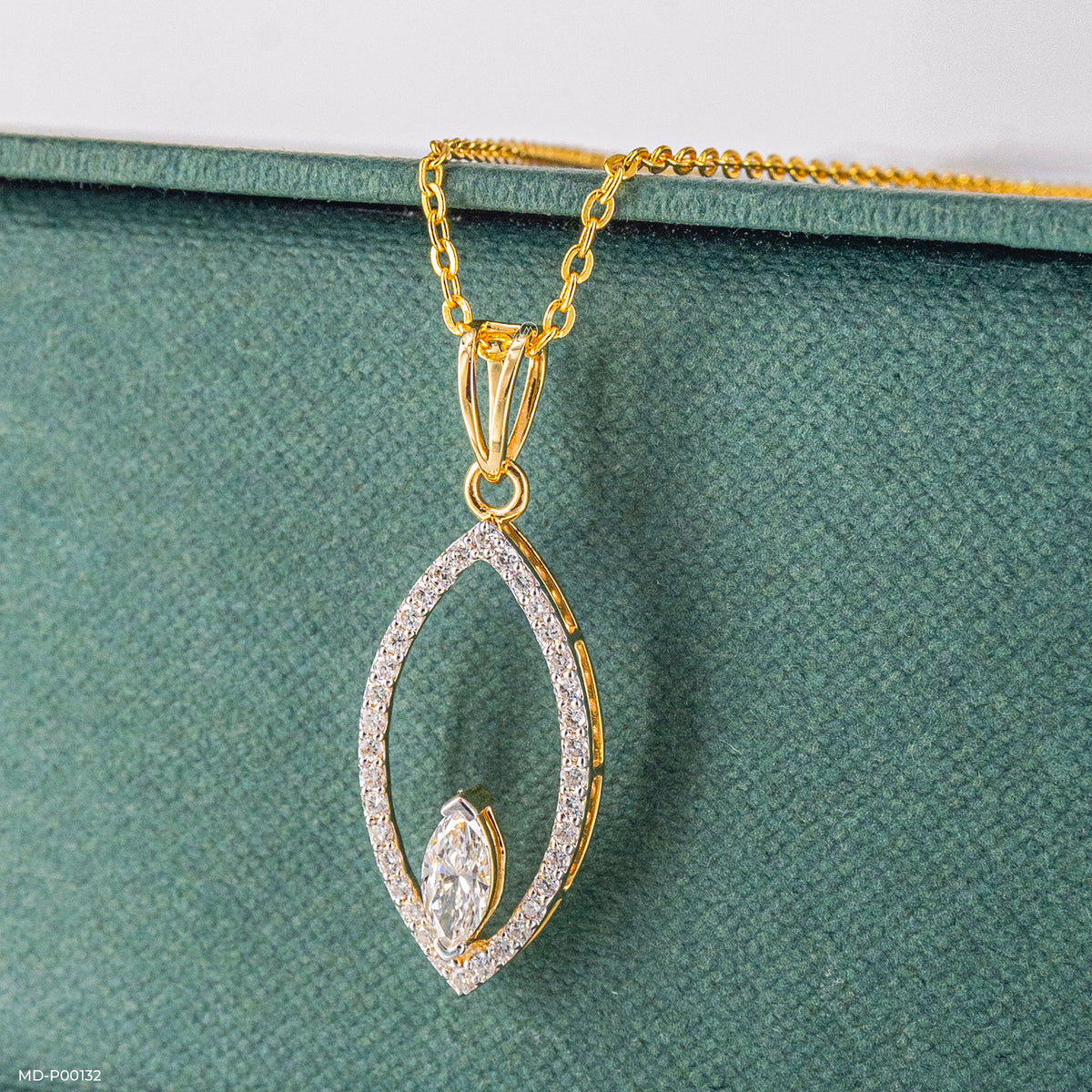 0.50 Carat Marquise Solitaire Terra Pendant