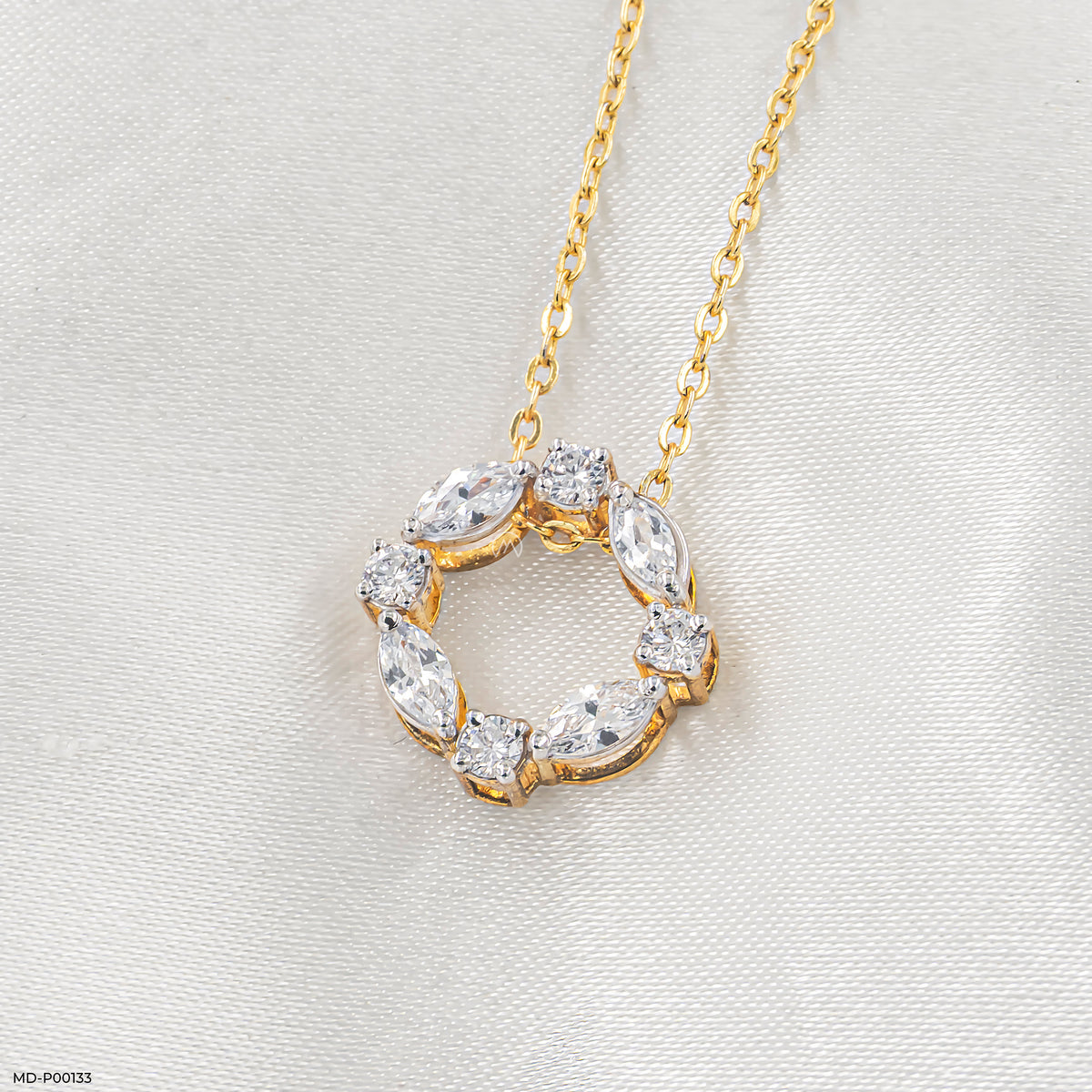 0.75 Carat Gem Circle Pendants