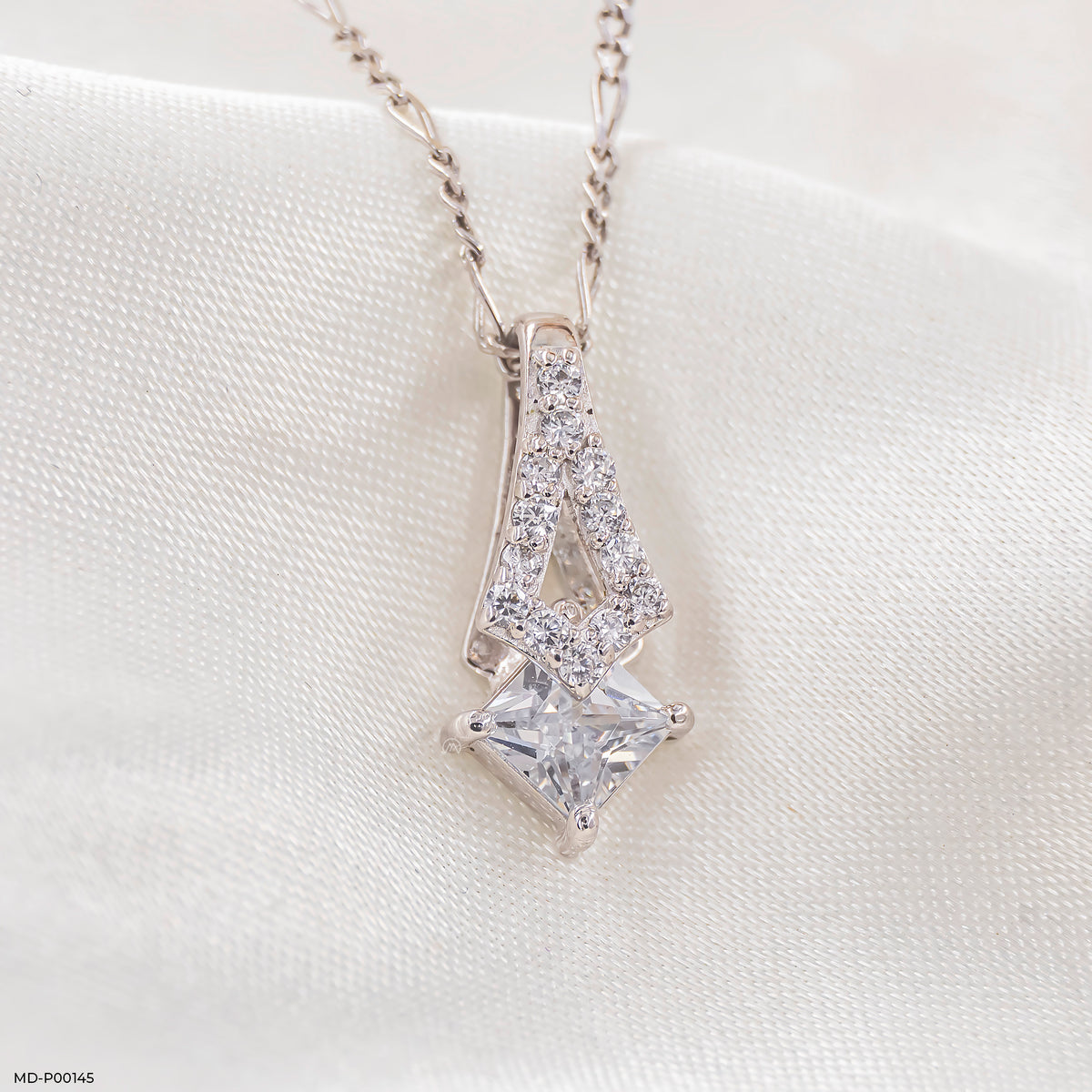 1 Carat Art Deco Flame Pendants