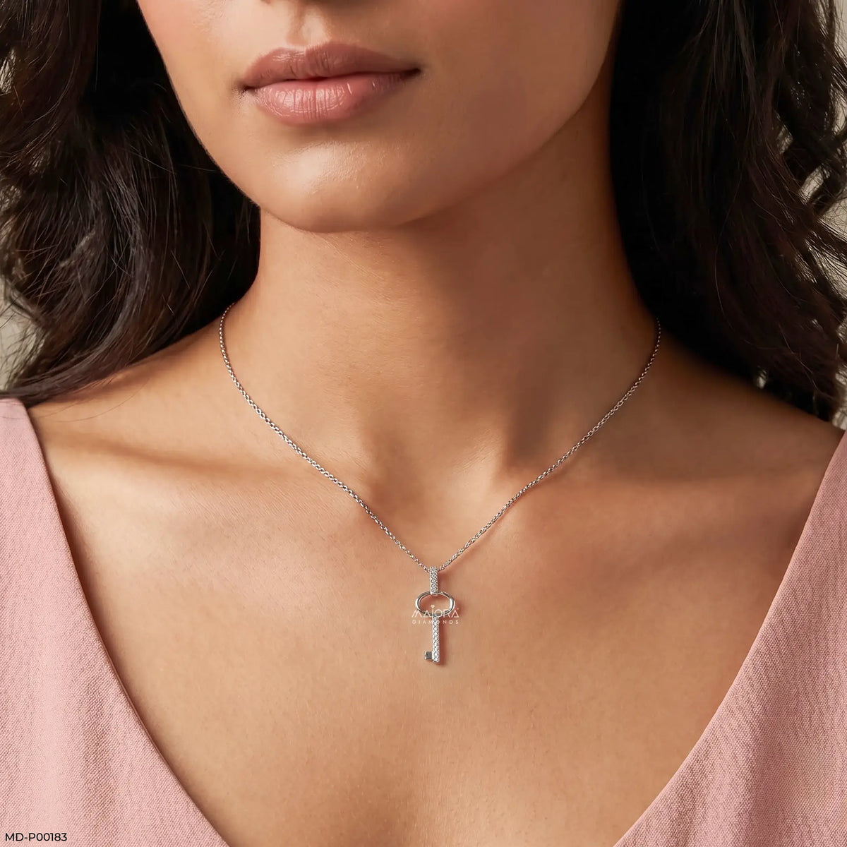 Key Diamond Pendant