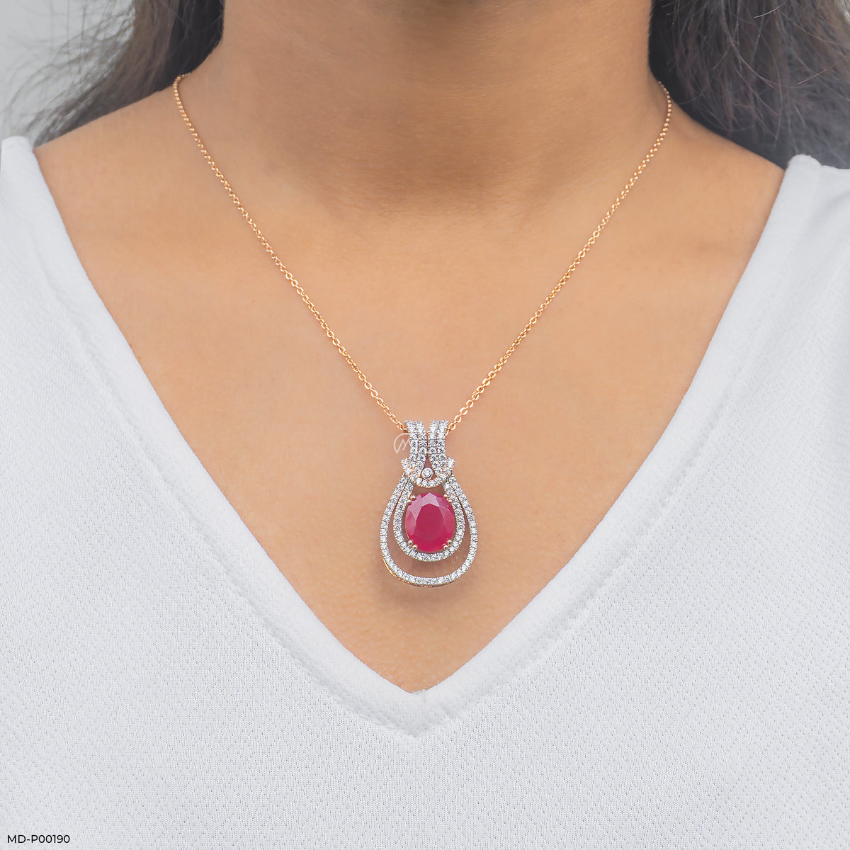 1 Carat Ruby of Eternity Pendants