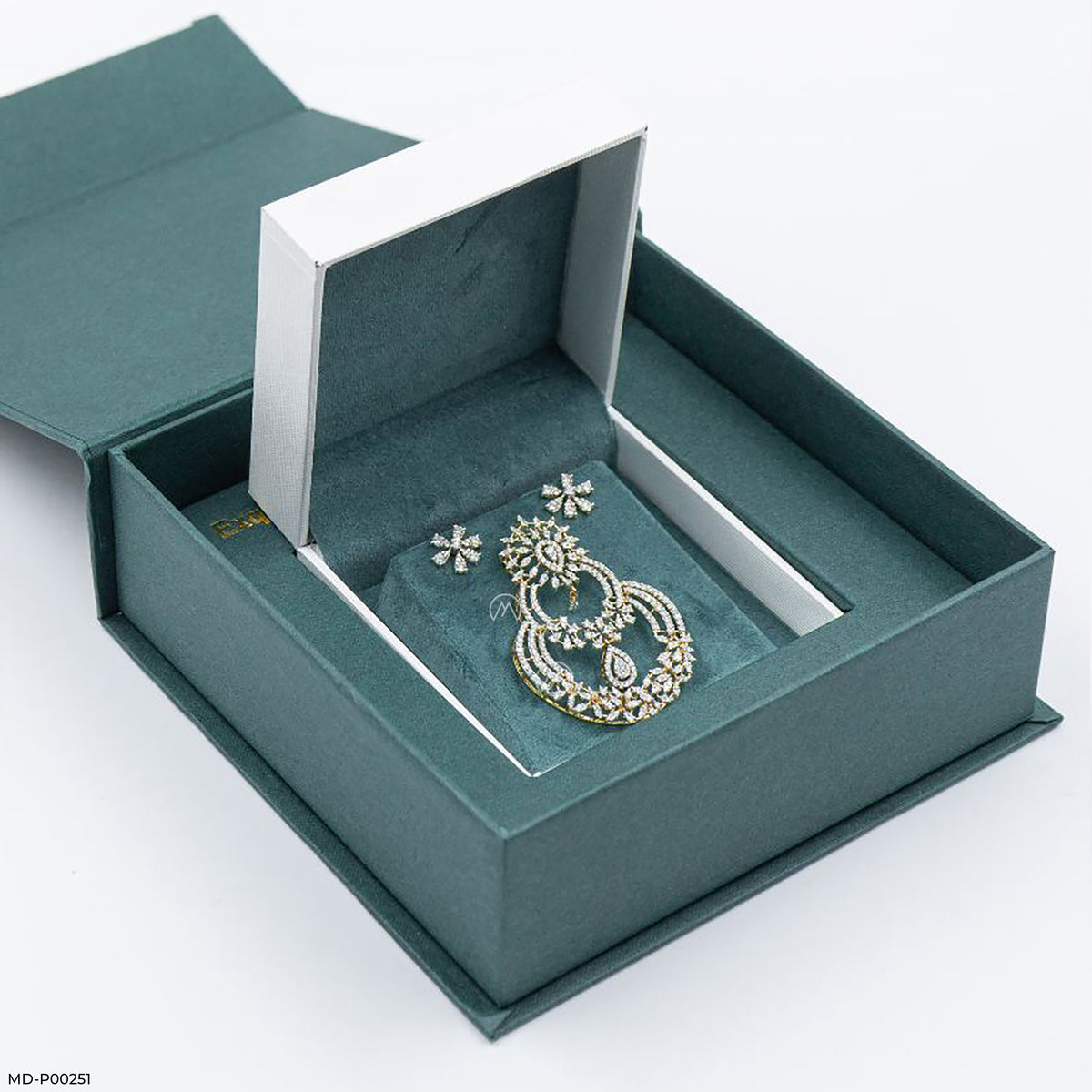 Floral Studded Diamond Pendants