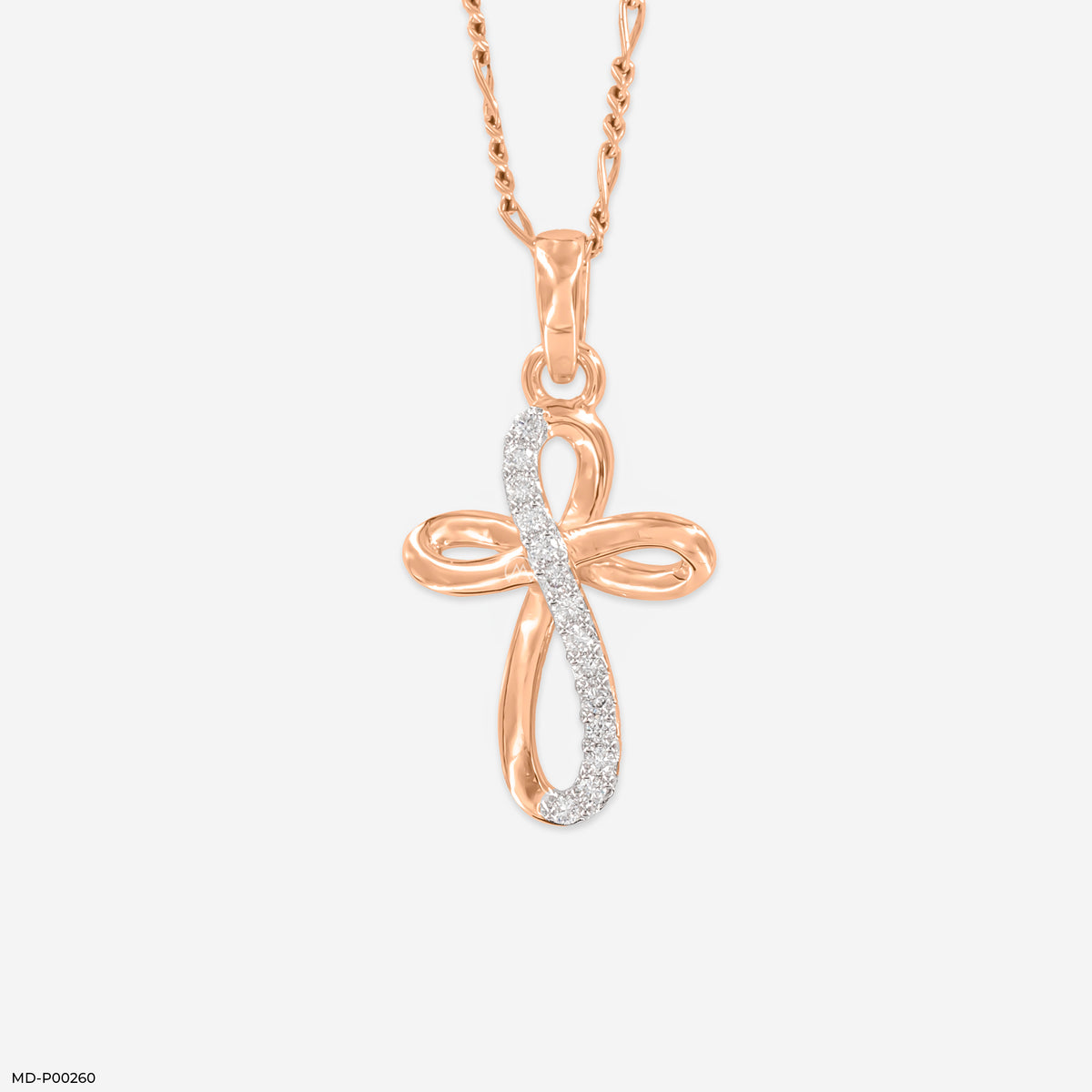 Loop Cross Diamond Pendant