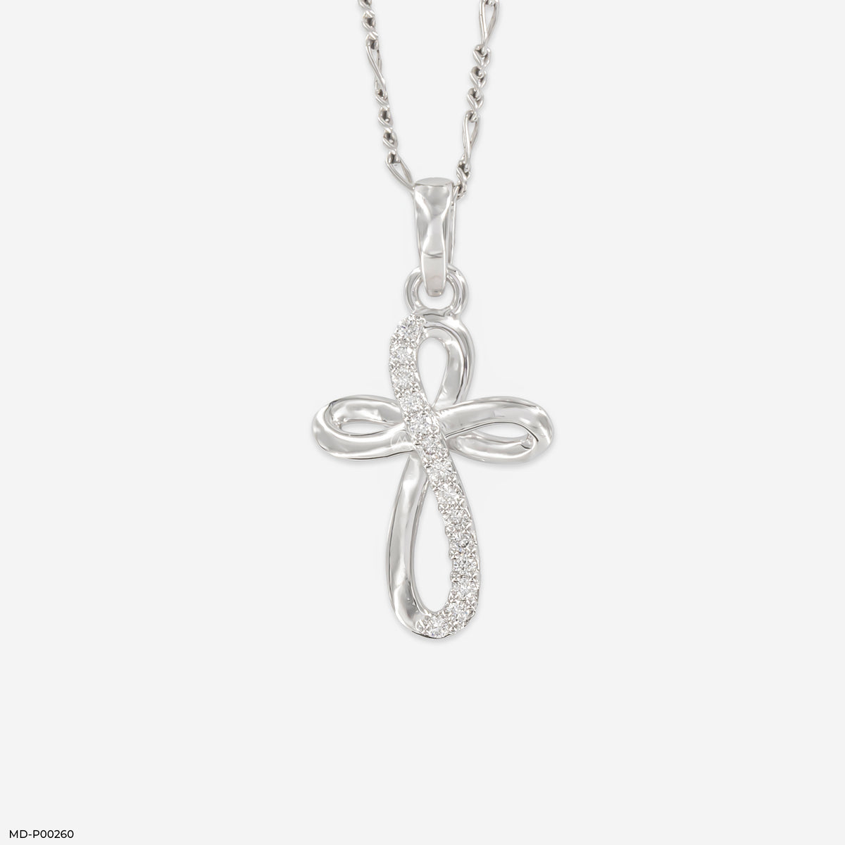 Loop Cross Diamond Pendant