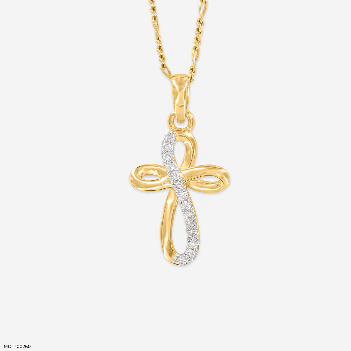 Loop Cross Diamond Pendant