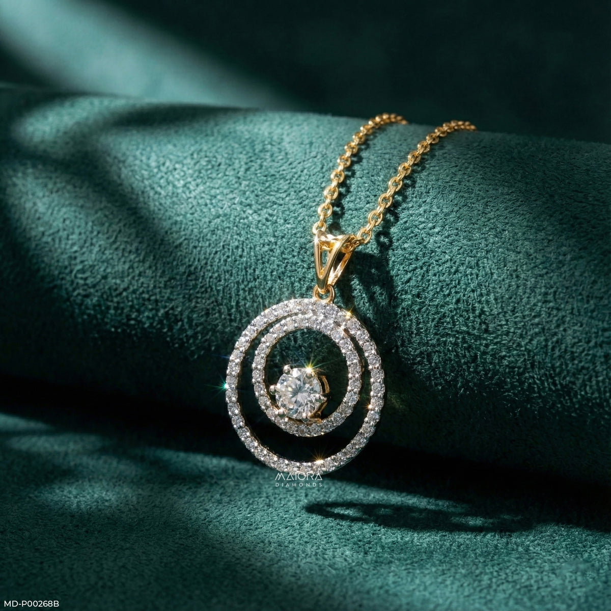 1.10 Carat Solitaire Round Lab Diamond Pendant