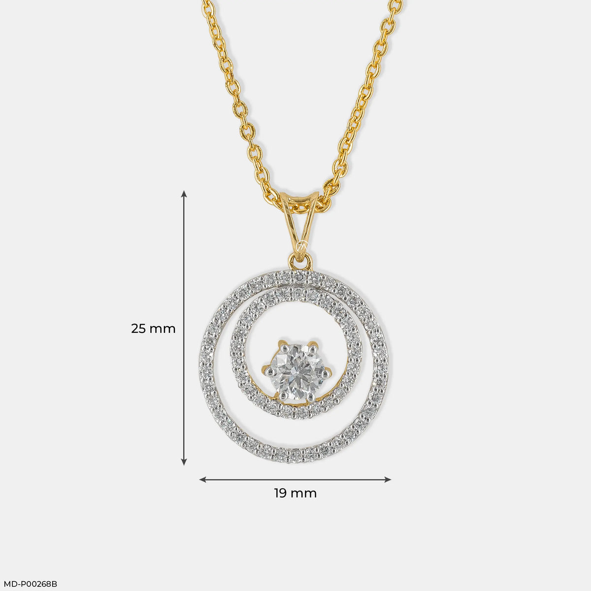 1.10 Carat Solitaire Round Lab Diamond Pendant