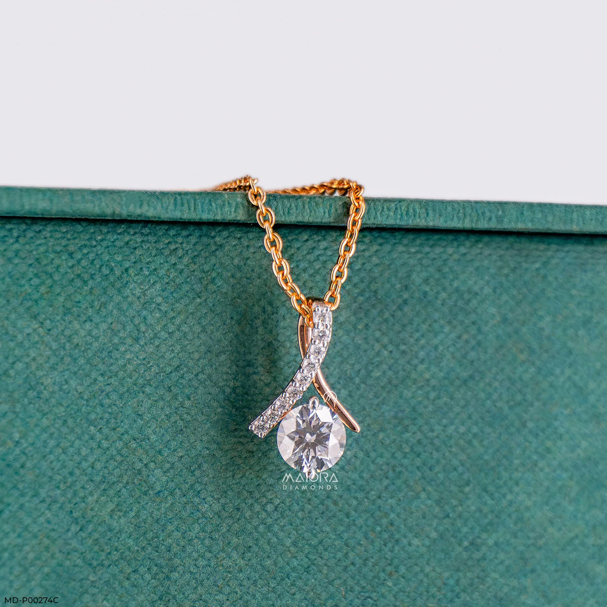 0.80 Carat Round Solitaire Starlit Lab Diamond Pendant