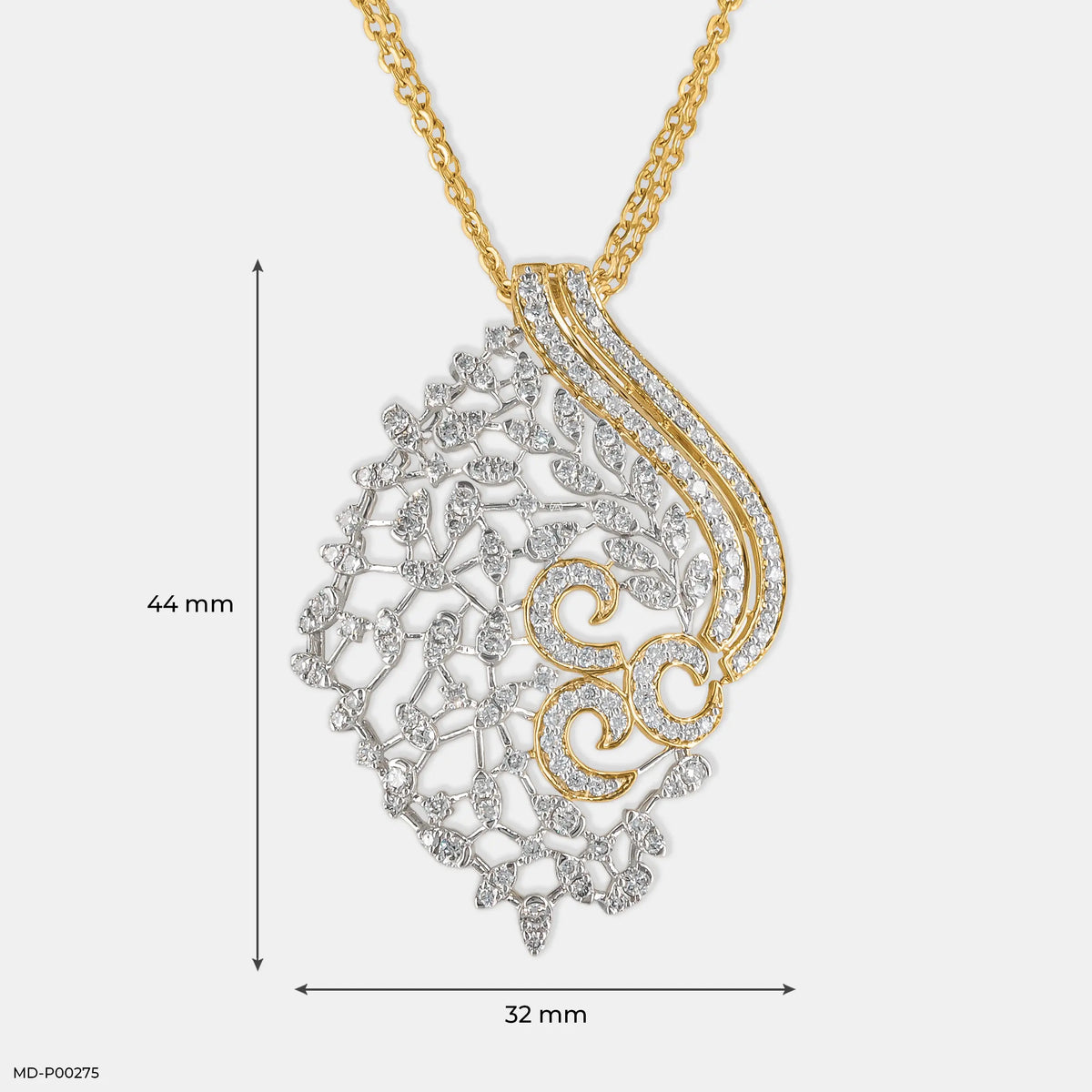 Traditional Leaf Diamond Pendants