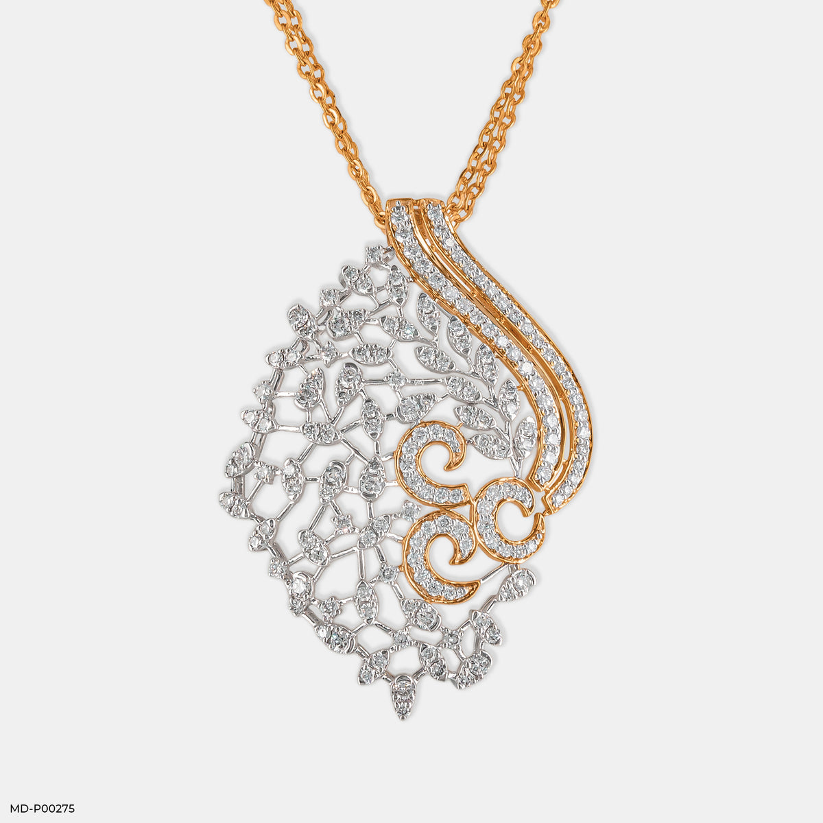 Traditional Leaf Diamond Pendants