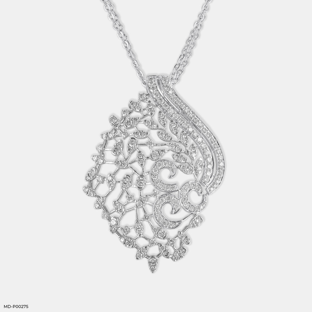 Traditional Leaf Diamond Pendants