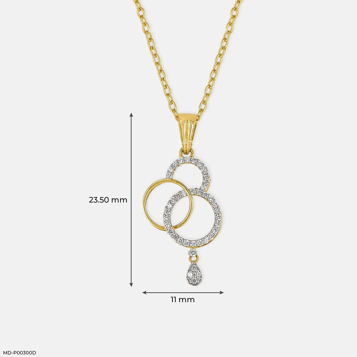0.25 Carat Trios Circle Lab Diamond pendant