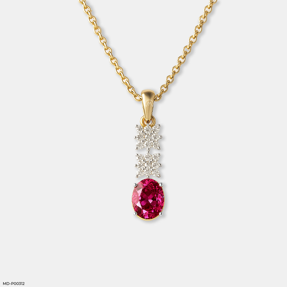 Starlit Rose Pendant Platinum