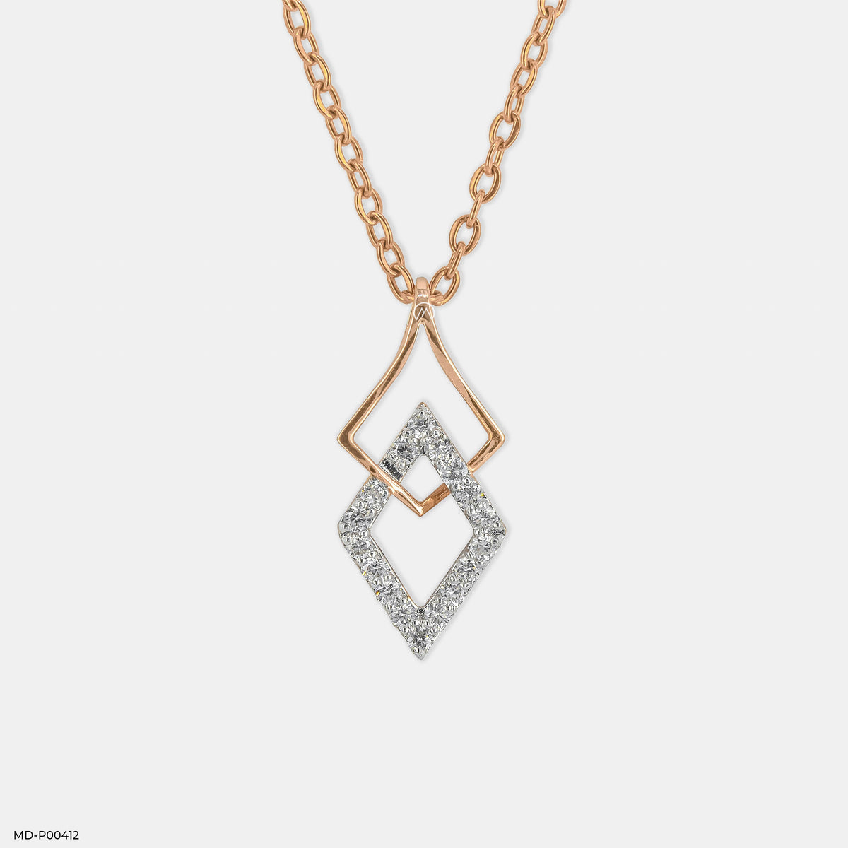 Square of Elegance Diamond Pendant