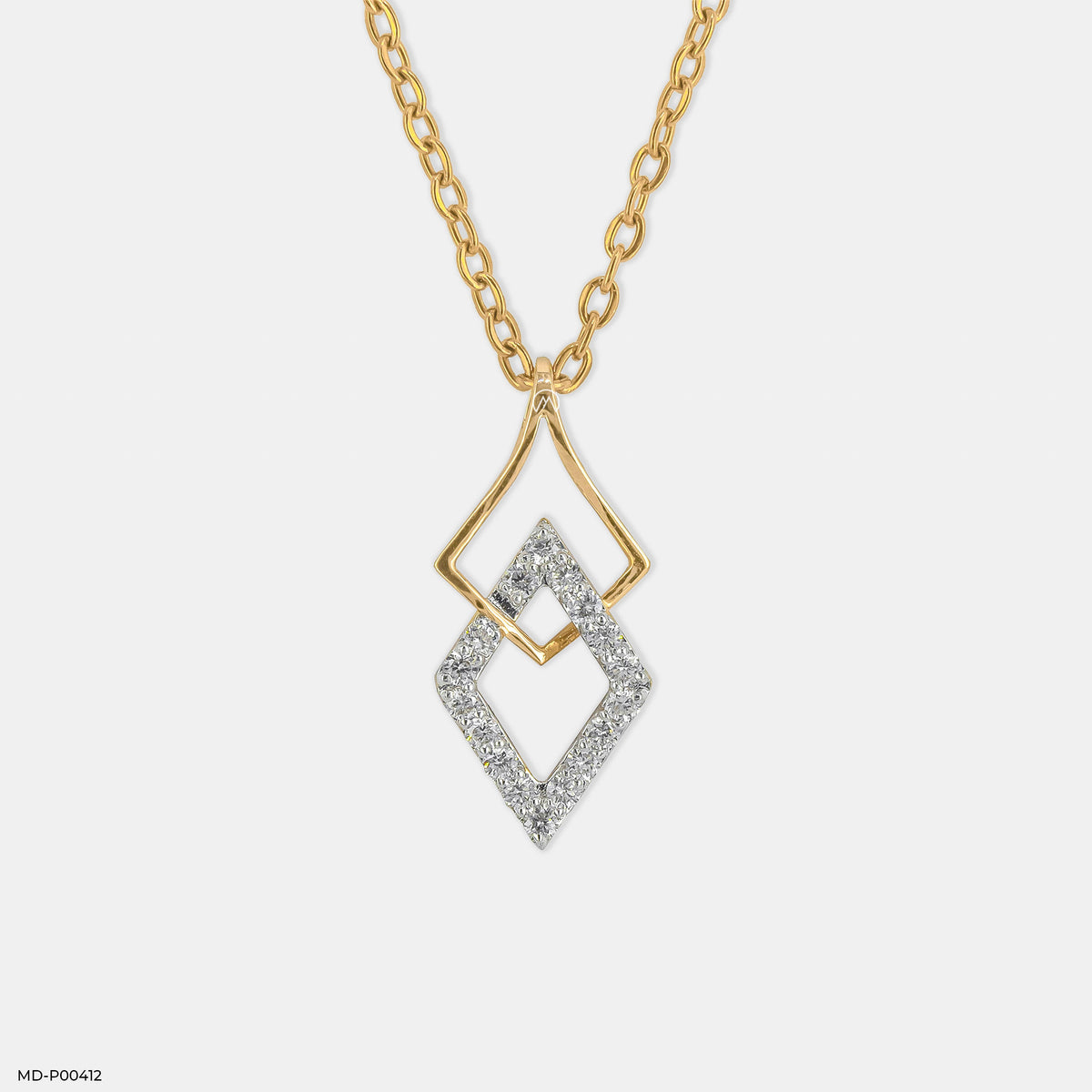 Square of Elegance Diamond Pendant