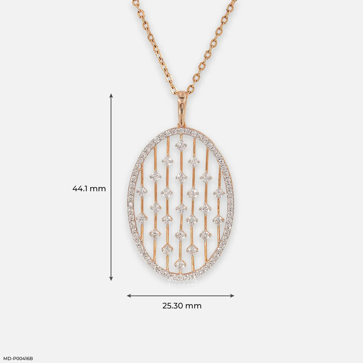 Subtle Contoure Diamond Pendant