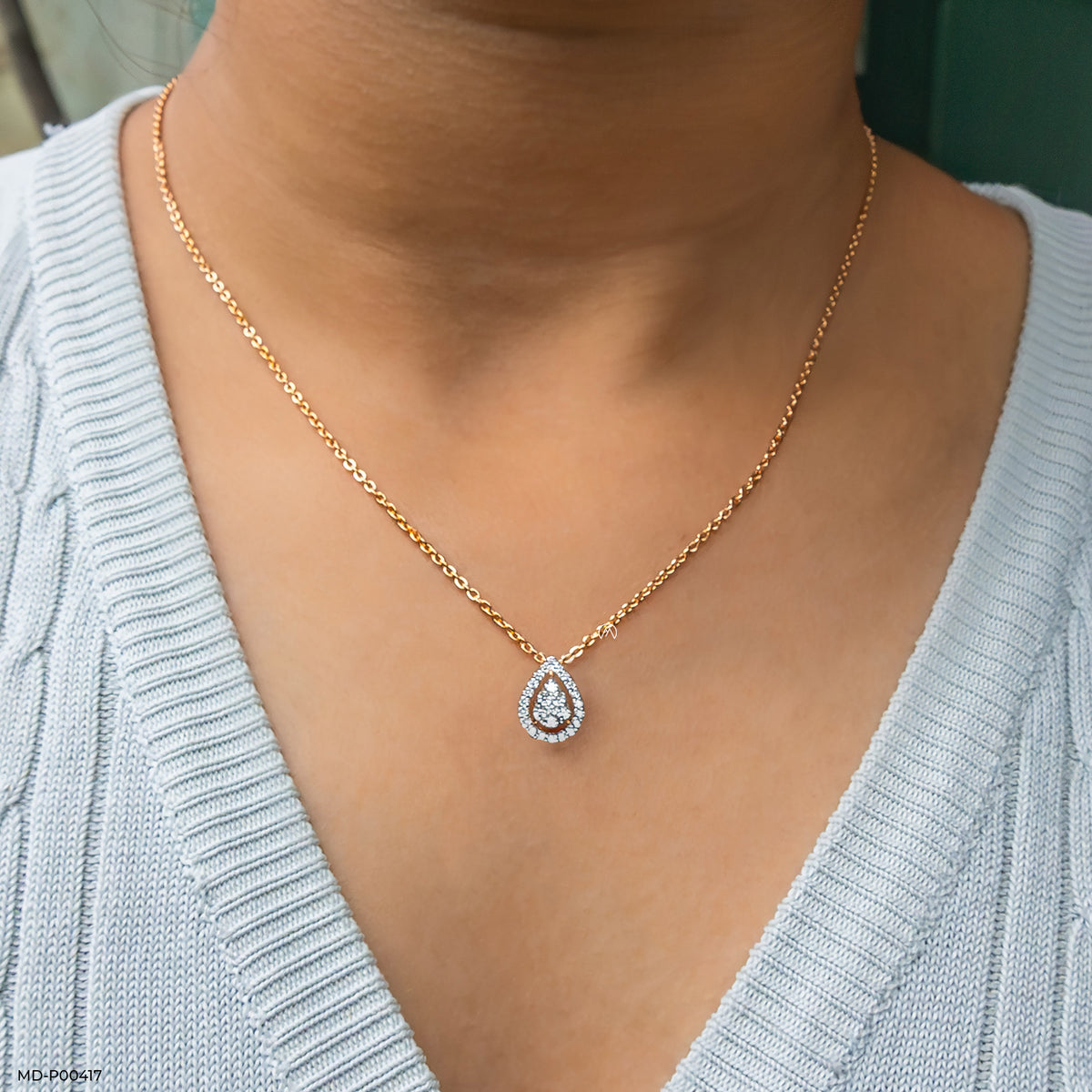 Sleek Statement Diamond Pendant