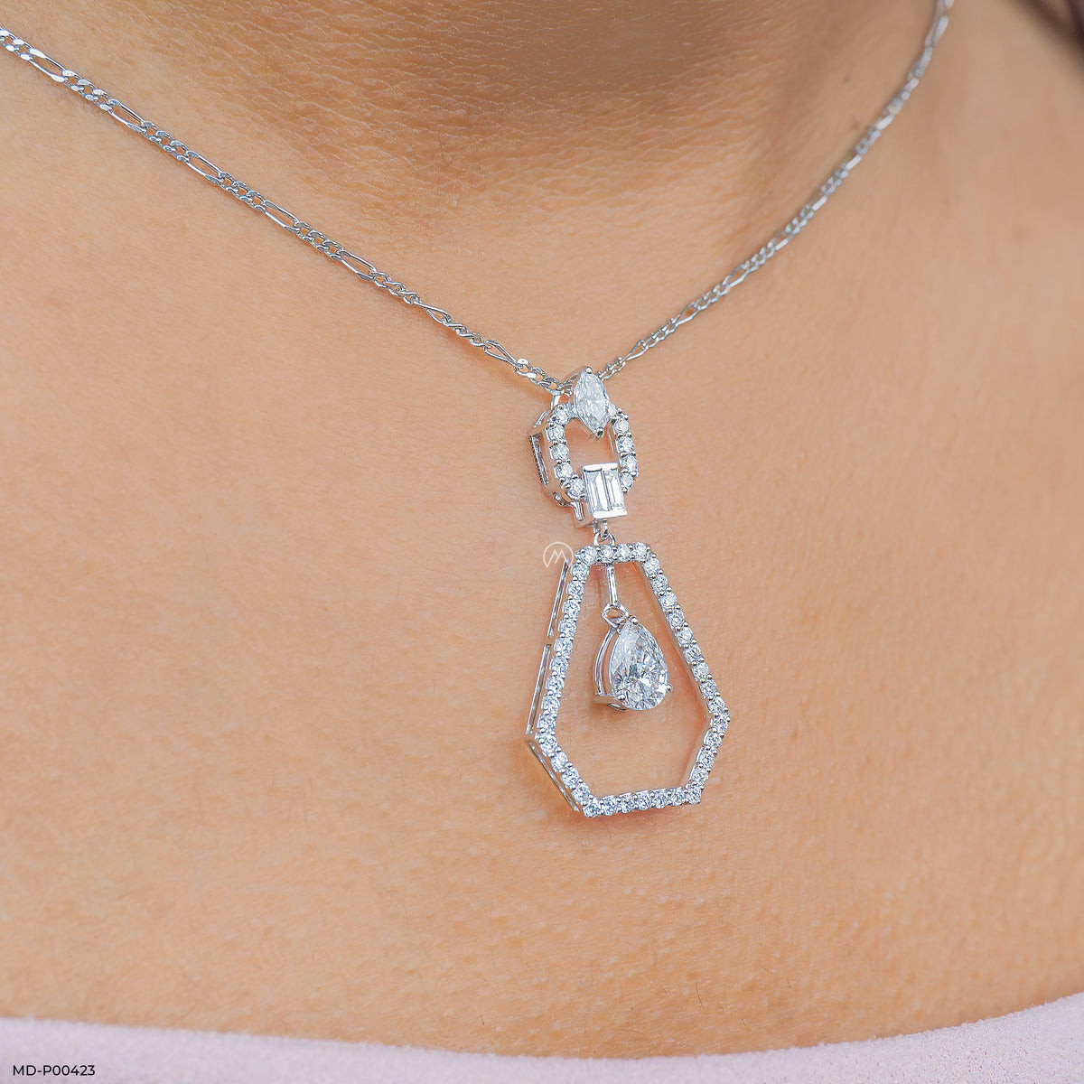 0.75 Carat Pear Opulent Glow Lab Diamond Pendant