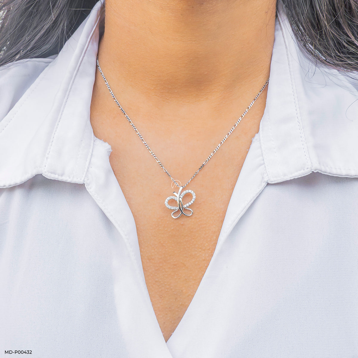 Diamond Flutterfly Pendants
