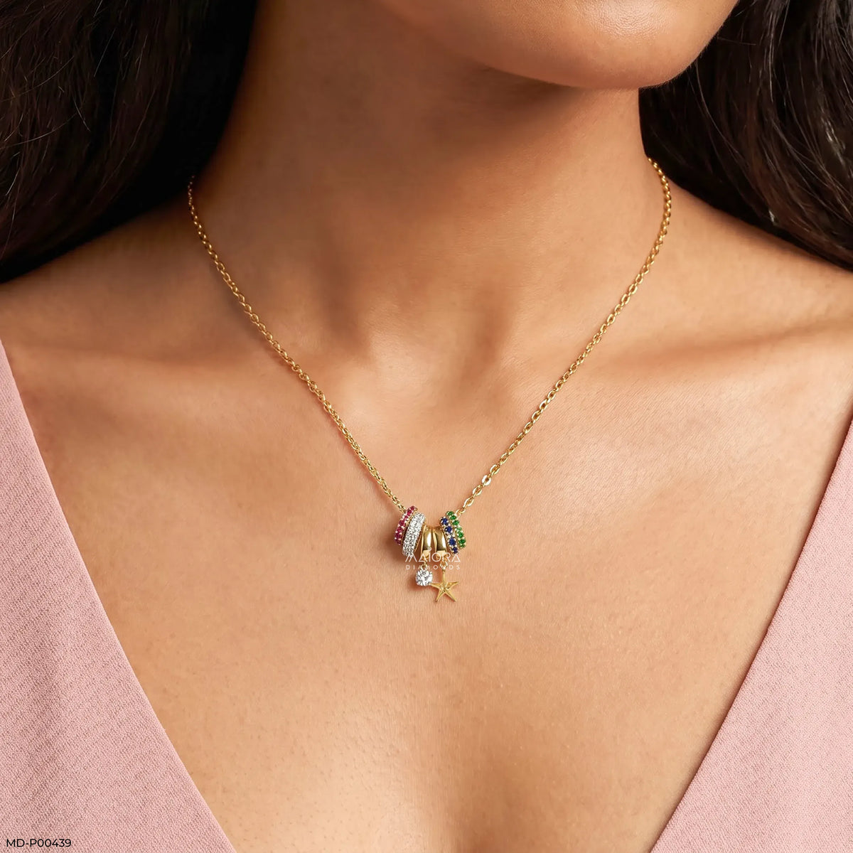 Vibrant Charm Diamond Pendant