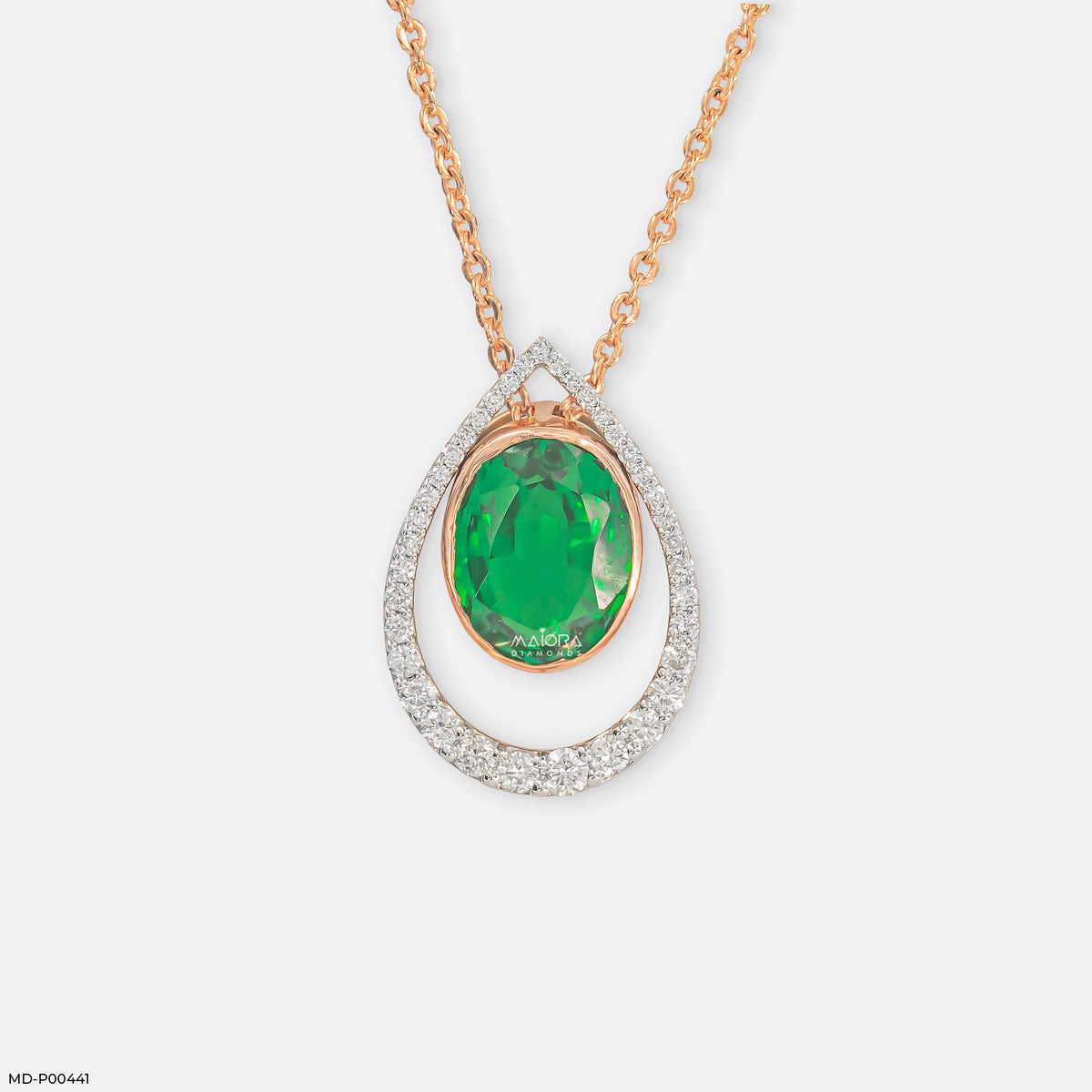 Emerald Raindrops Pendant