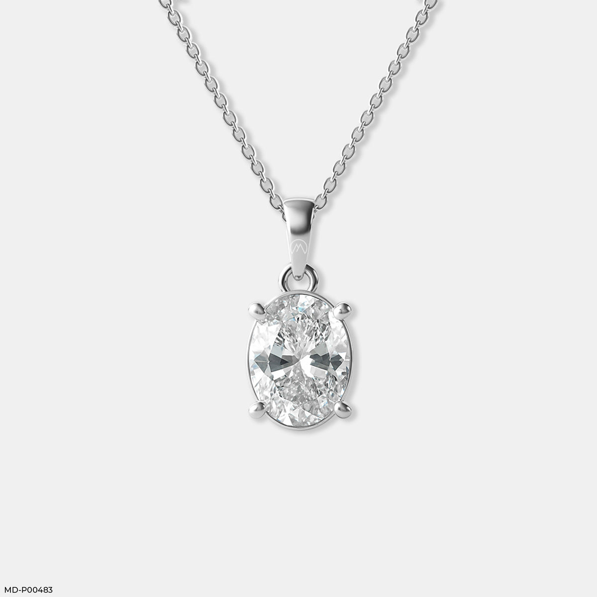 Eterna Oval Pendant Platinum