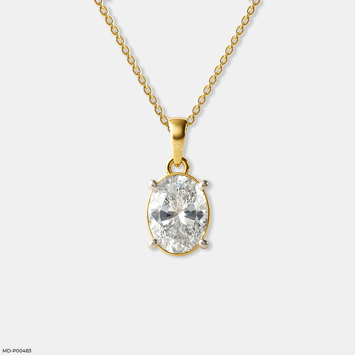 Eterna Oval Pendant Platinum