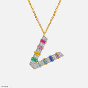 Multicolor Gemstone V Pendant
