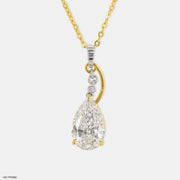 Pear Shaped Diamond Swirl Pendant
