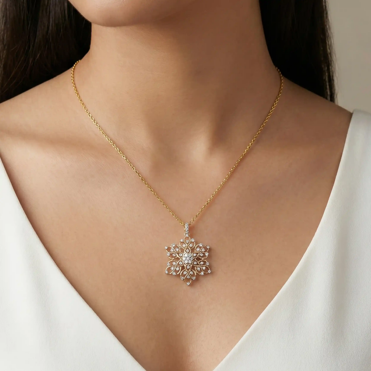 0.60 Carat Flower Pendant