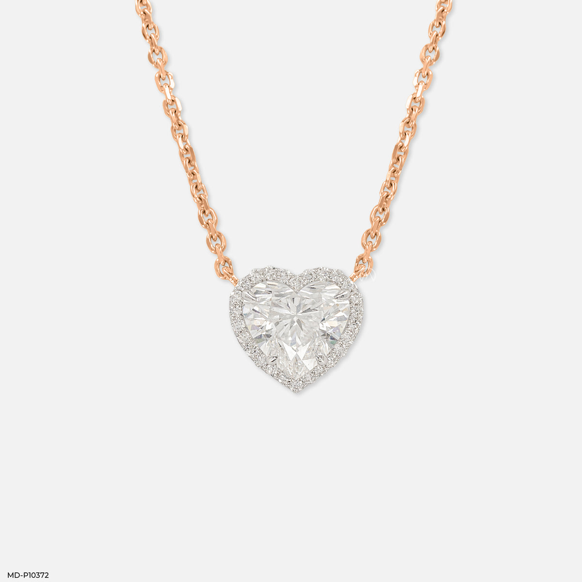 Heart Halo Diamond Pendant