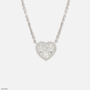 Heart Halo Diamond Pendant