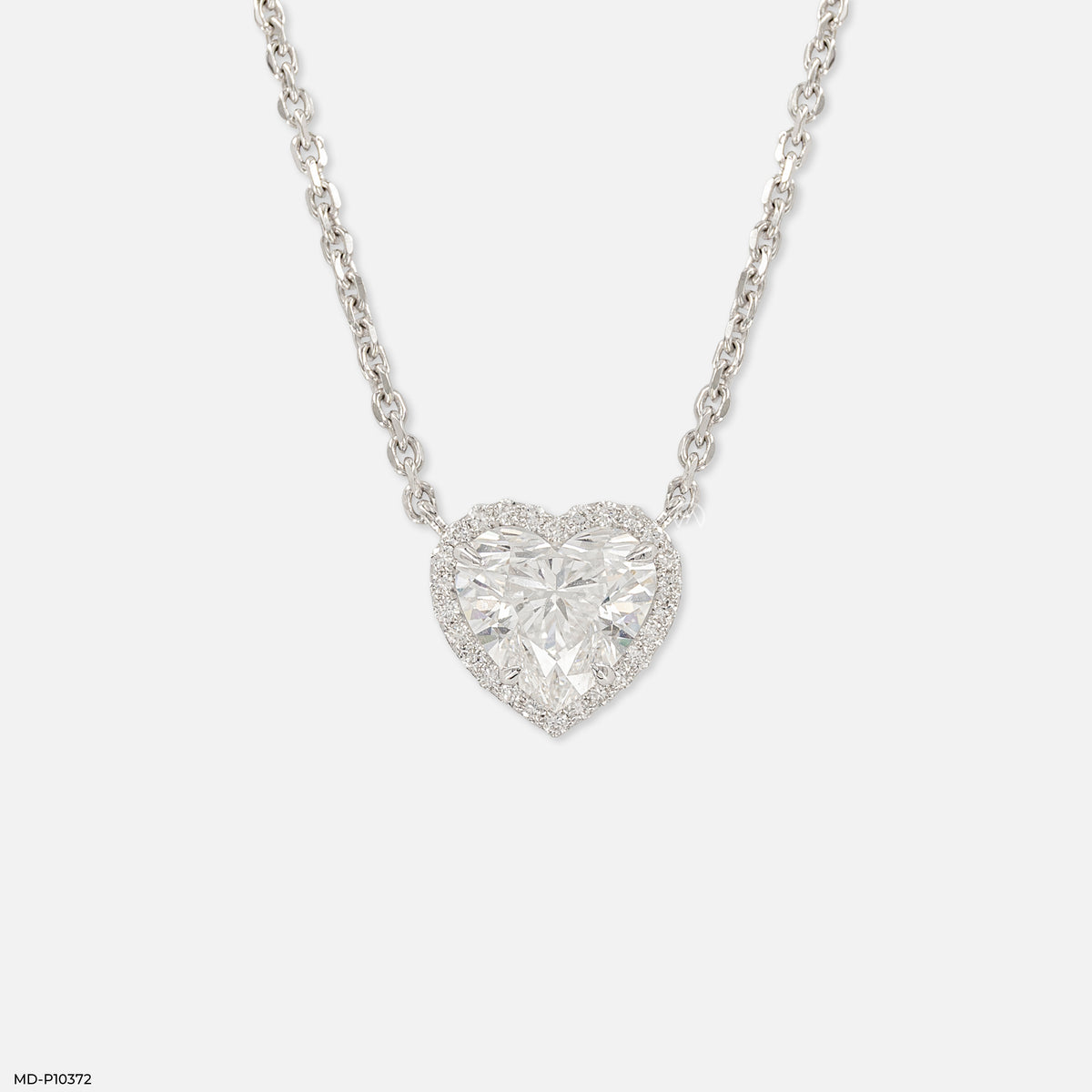 Heart Halo Diamond Pendant