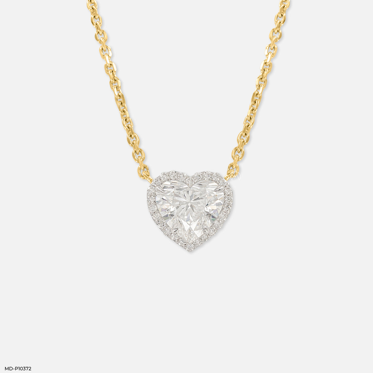 Heart Halo Diamond Pendant