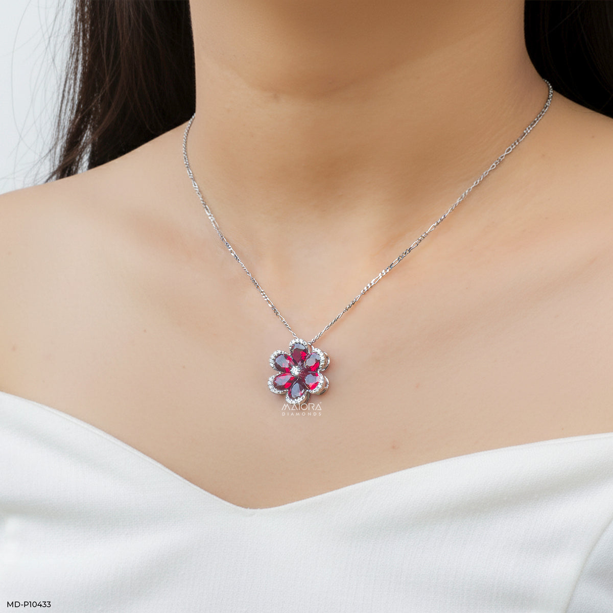 The Garnet Bloom Pendants