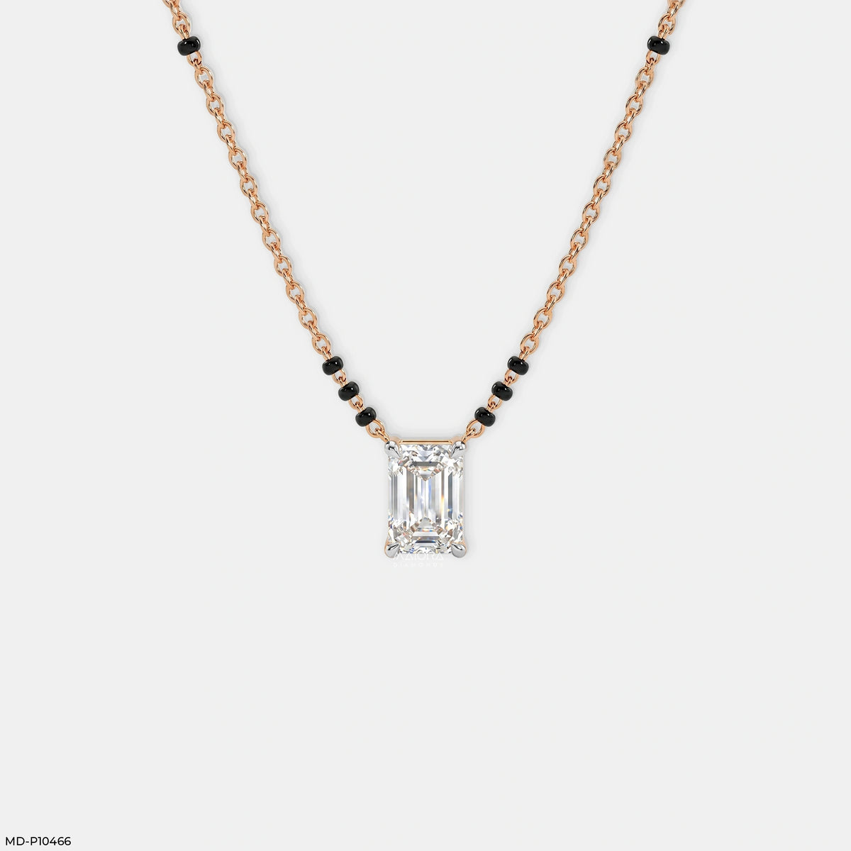Emerald Solitaire Diamond Mangalsutra