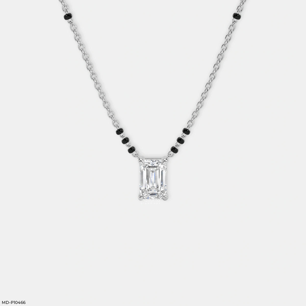 Emerald Solitaire Diamond Mangalsutra