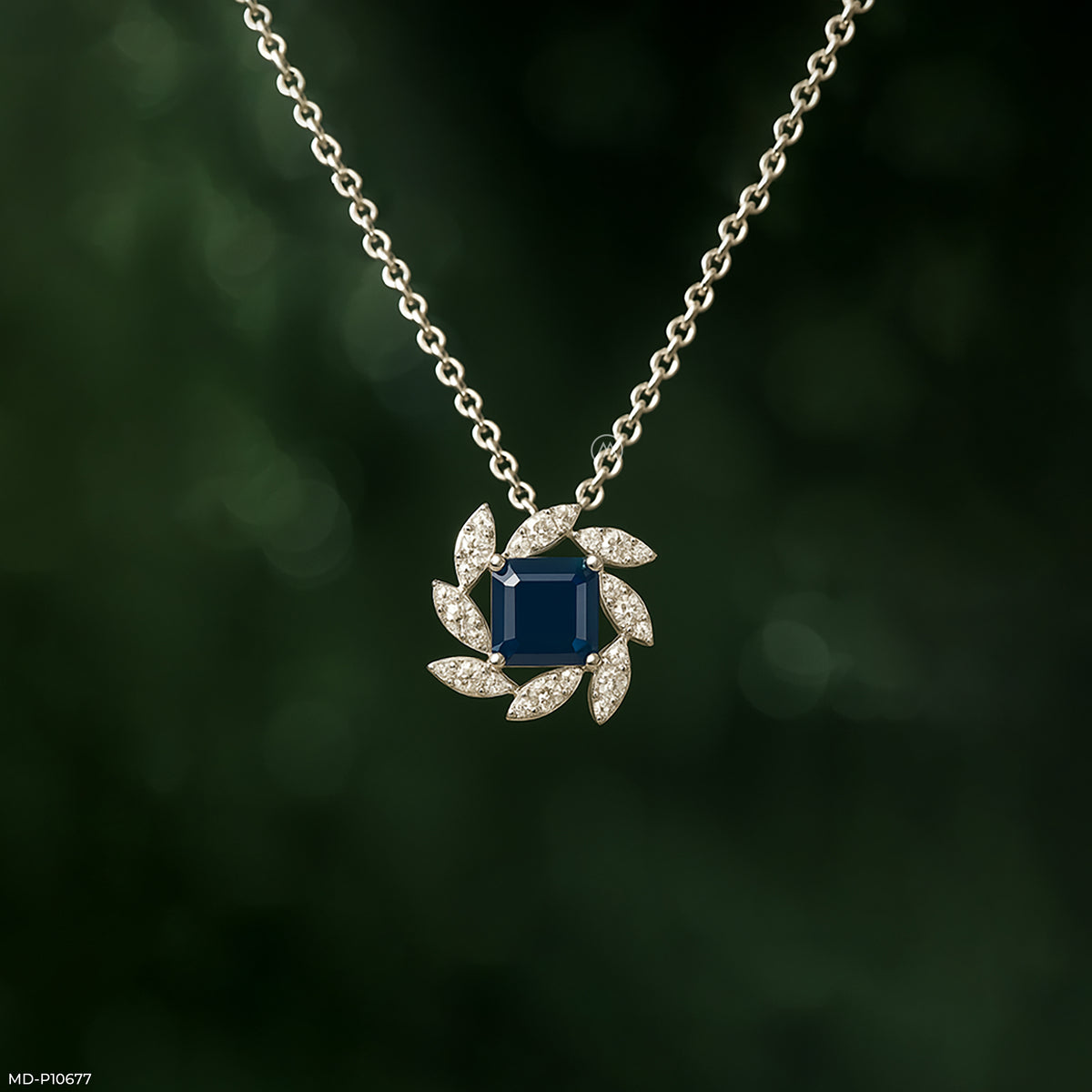 Sapphire Bloom Pendant