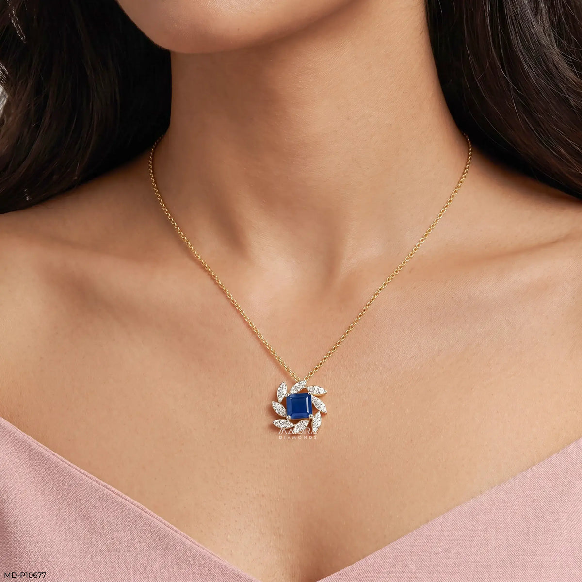 Sapphire Bloom Pendant