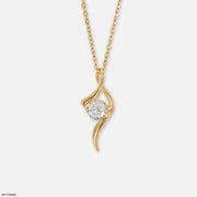 Solitaire Wave Pendant
