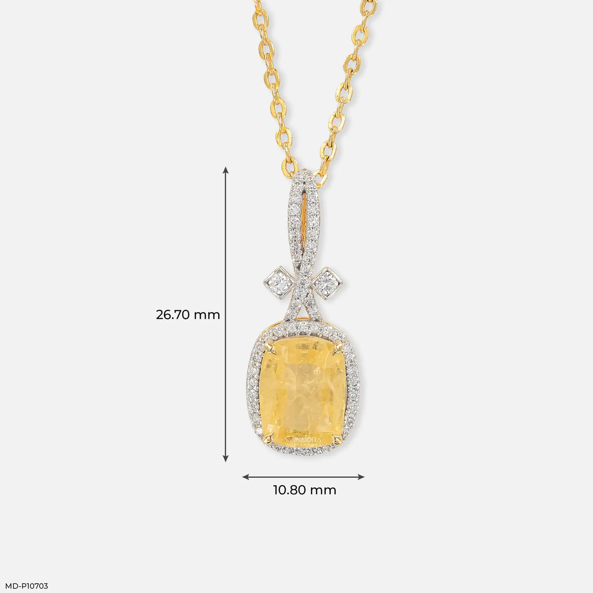 Golden Radiance Diamond Pendant