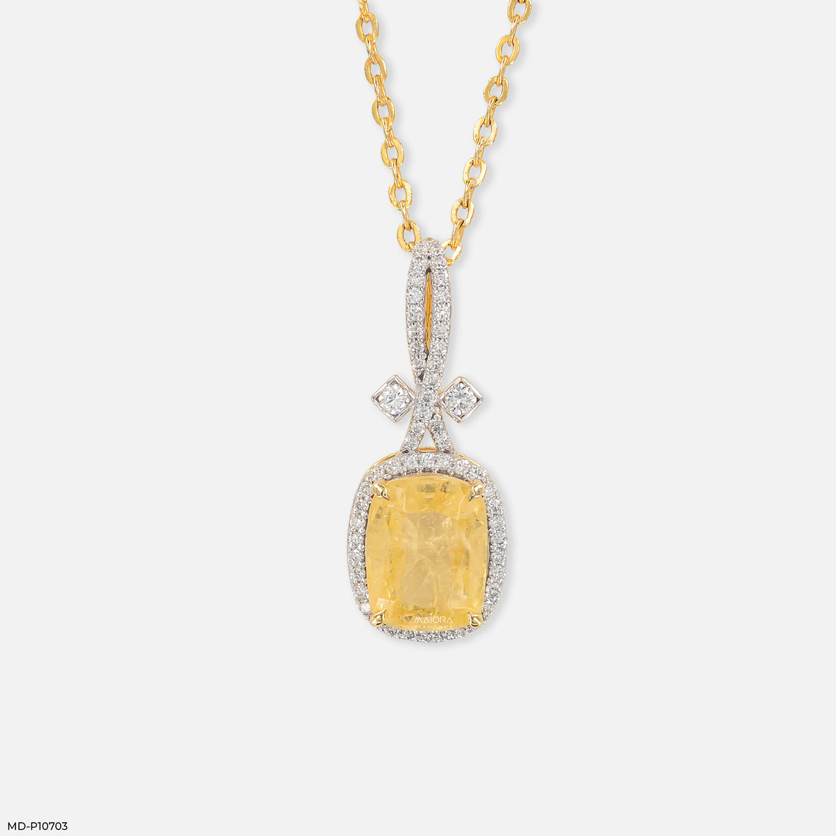 Golden Radiance Diamond Pendant