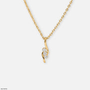 Silver Twist Diamond Pendant